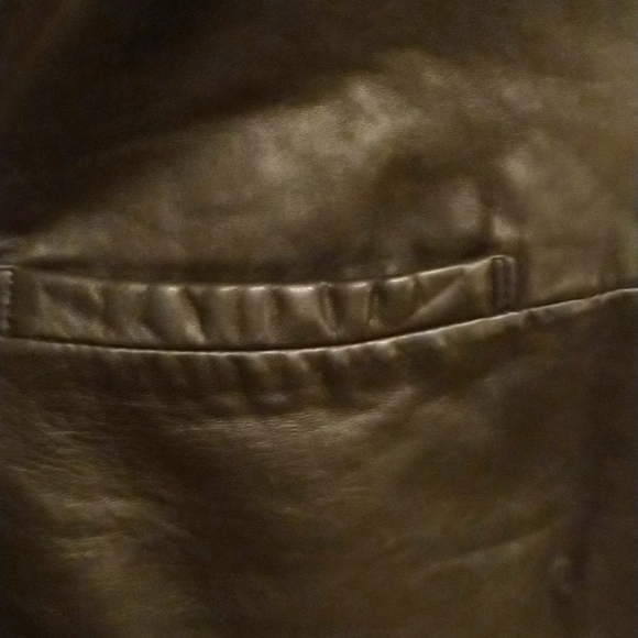 🕶Reaction by Kenneth Cole S black leather jacket with snaps and split cuffs - Picture 3 of 12